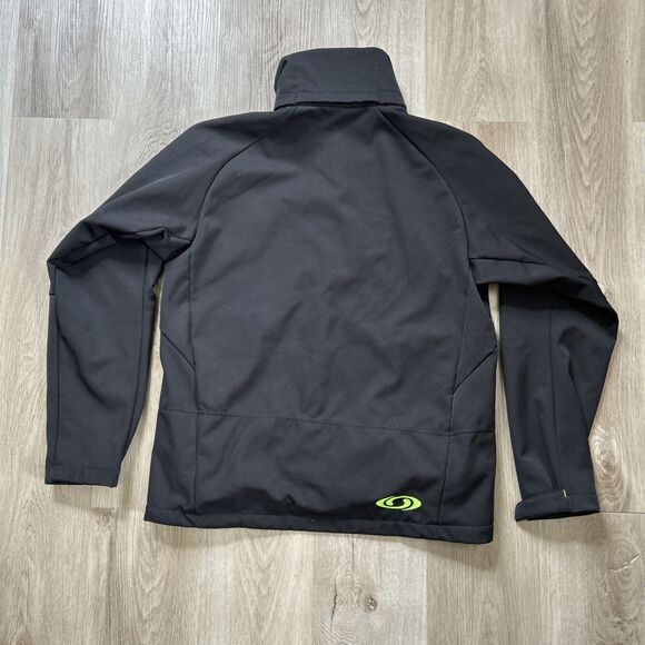 Salomon Clima Pro 10000 Ski Jacket Mens Medium Black Softshell Full Zip Coat - Picture 8 of 10